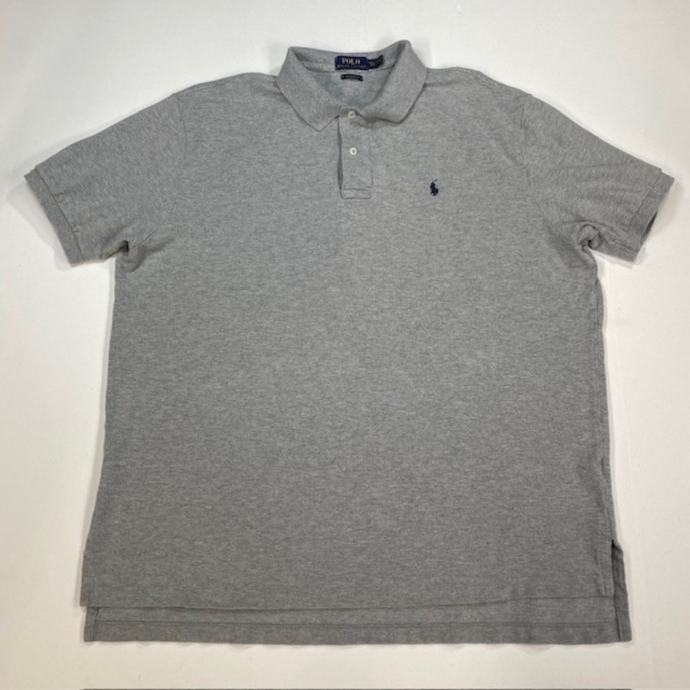 Polo Ralph Lauren Mens‎ XXL Classic Fit Short Sleeve Polo Shirt Heather Grey